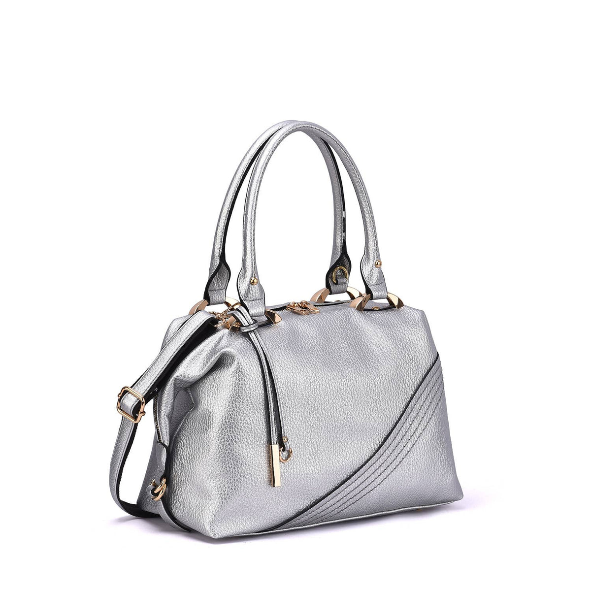 Sam Dual Handle Satchel - Mistyrose
