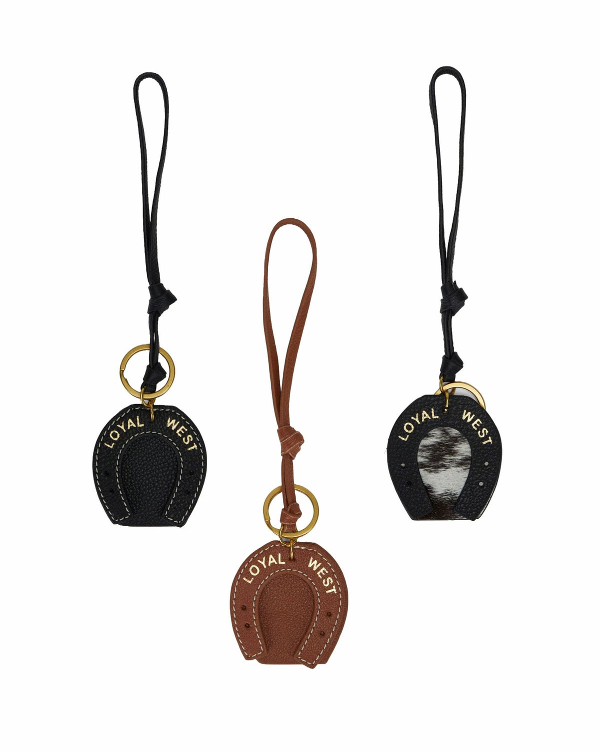 Myra Bag - Loyal West Horse Shoe Bag Charm In Calf Leather - Tan - Single