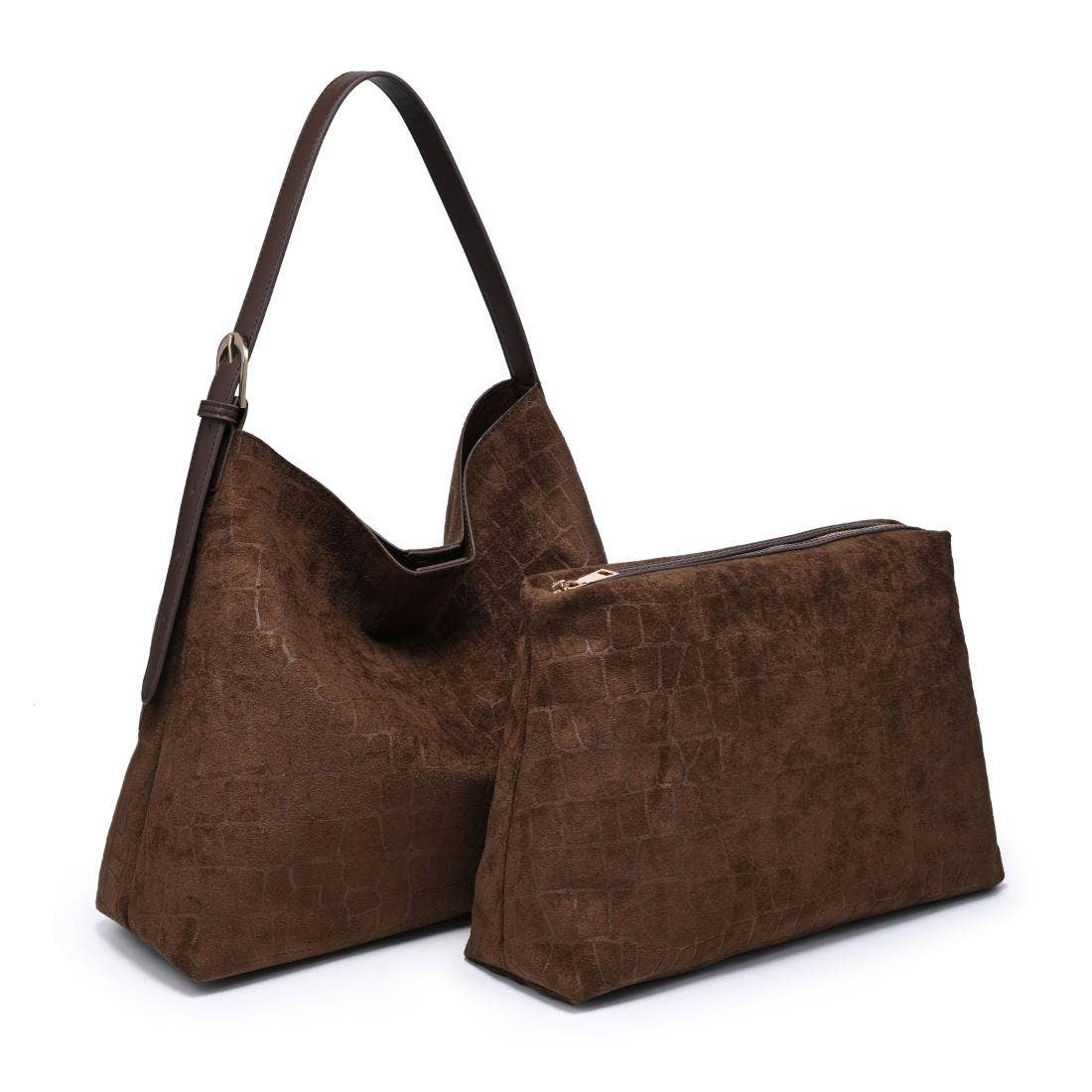 Moda Luxe - Neve Croco Tote - Chocolate