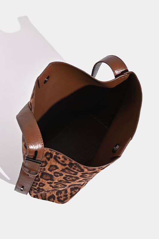 Microsuede Bucket Tote Bag - CAMEL / 1(ONE SIZE)