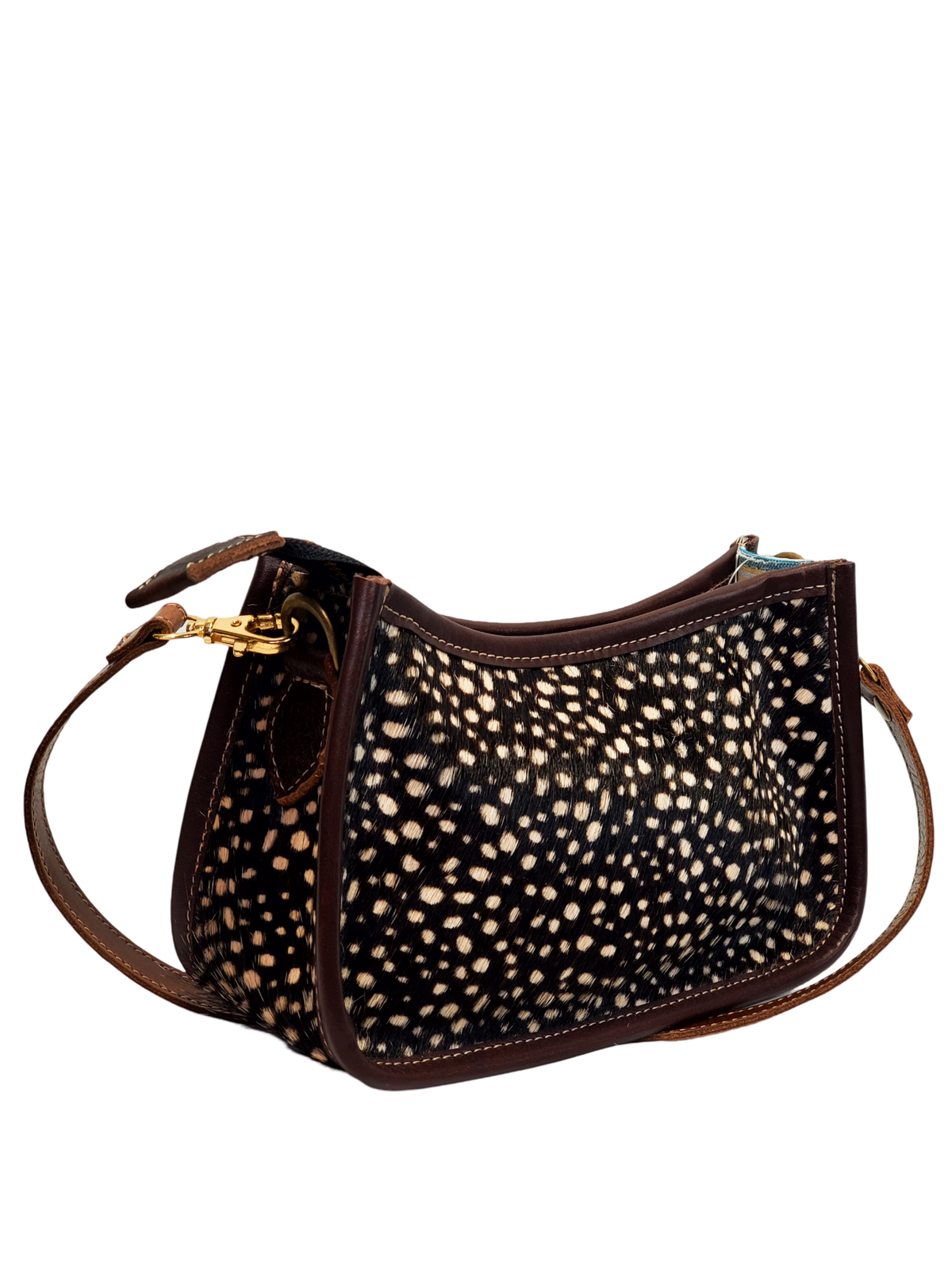 Charlie Leather - Nora Mini Handbag & Crossbody  - Gold Fur