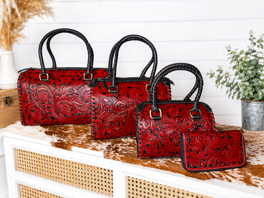 The Crimson Belle collection exclusively at glitter & grit!