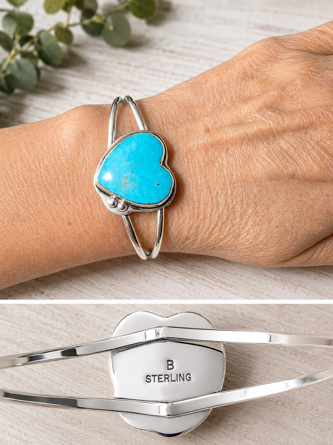 Authentic Native Turquoise Sterling Silver Cuff — Bernie Begay
