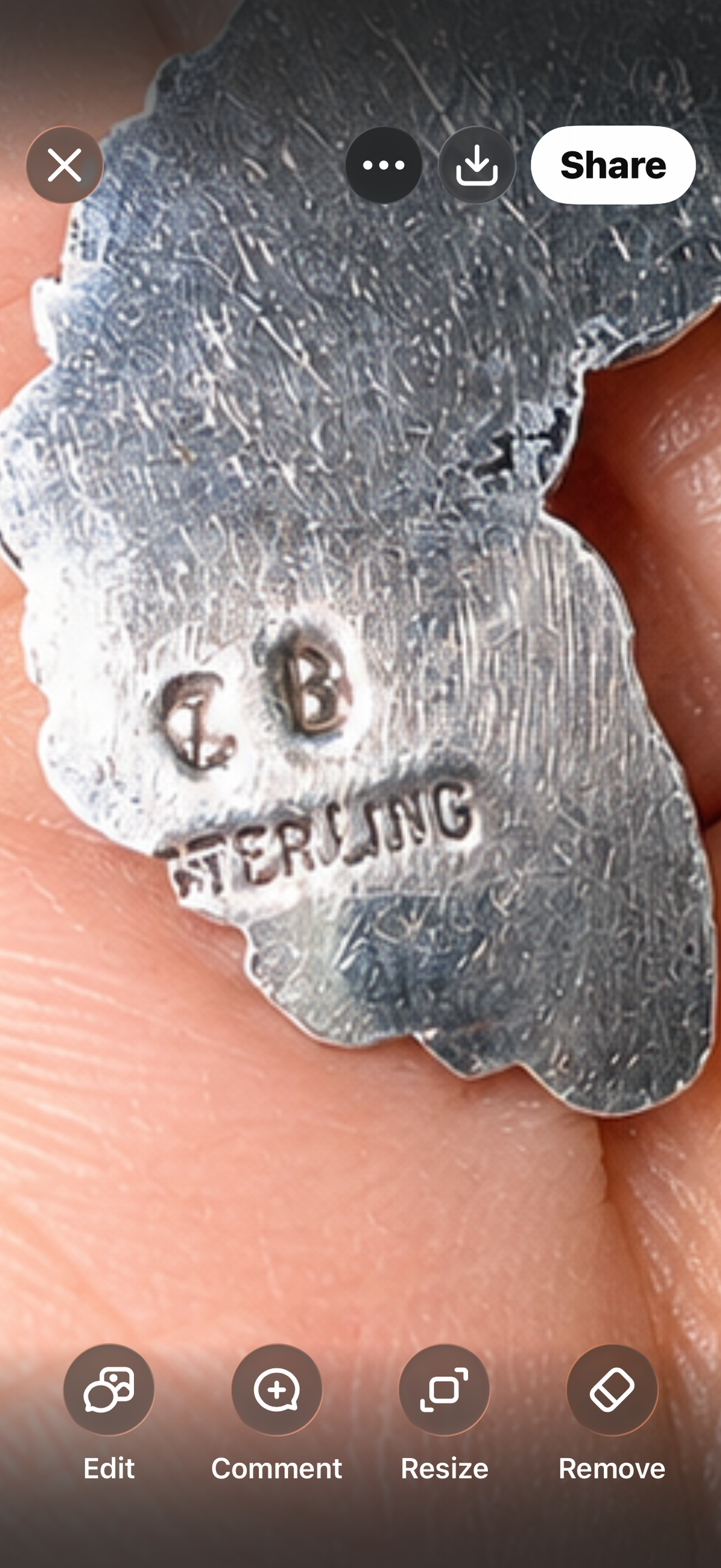 Navajo stamped and signed pendant with chain included, rare find!