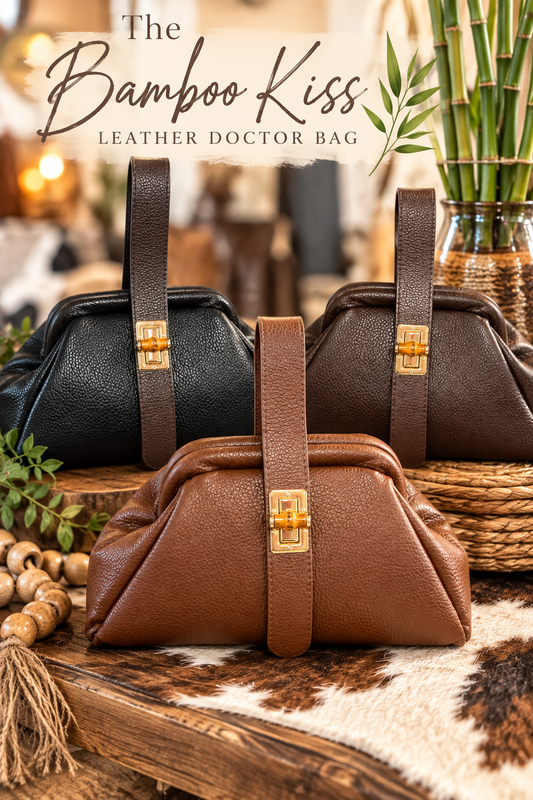 🤎 The Bamboo Kiss Leather Doctor Bag

Meet your new favorite statement bag!