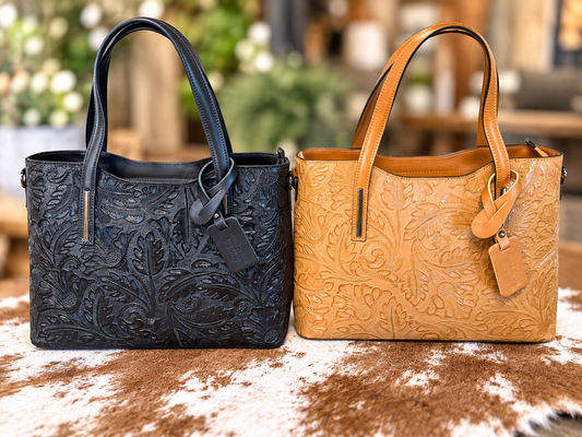 Embossed Italian leather work/ large tote bags!! Made in Italy!