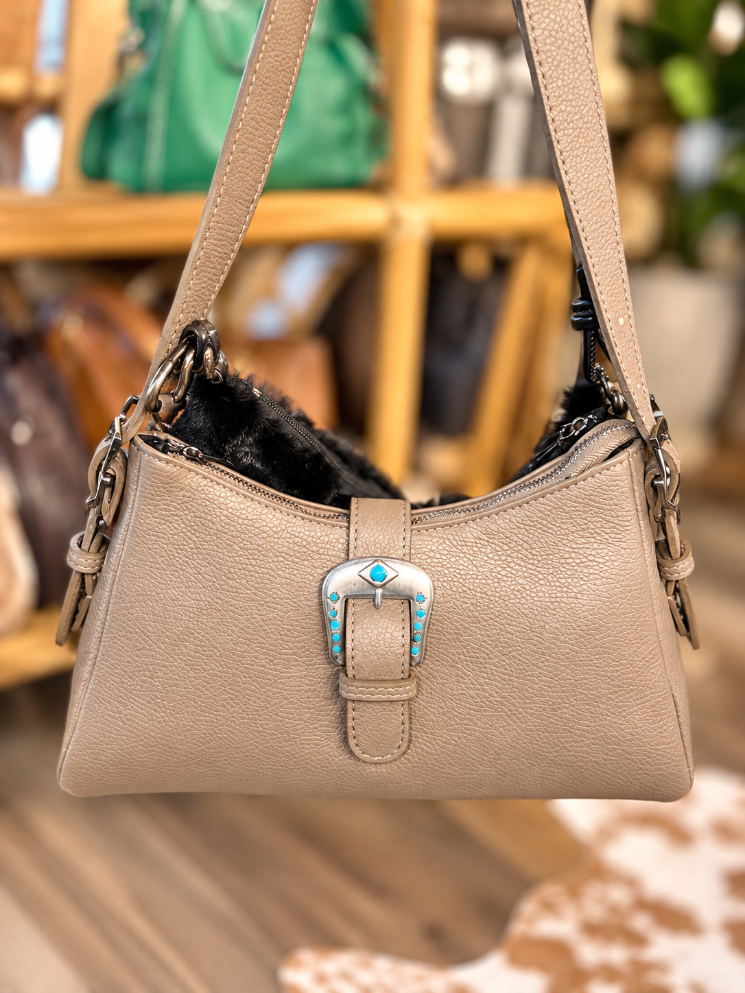 The Turquoise Trail Buckle Hobo 🤎- Made in Italy!