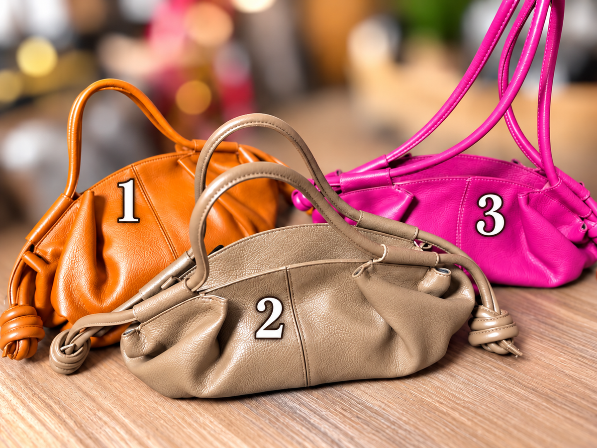 Italian peddled grain bowler knot bag! Made in Italy!