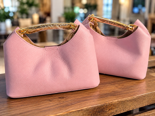Mini Hobo Bag, baby pink - made in Italy ( our pink line) !