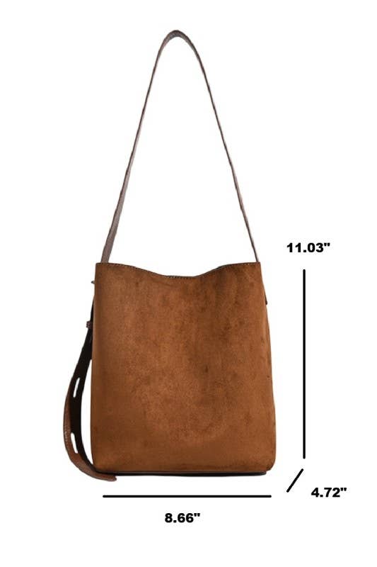 Microsuede Bucket Tote Bag - LEOPARD / 1(ONE SIZE)