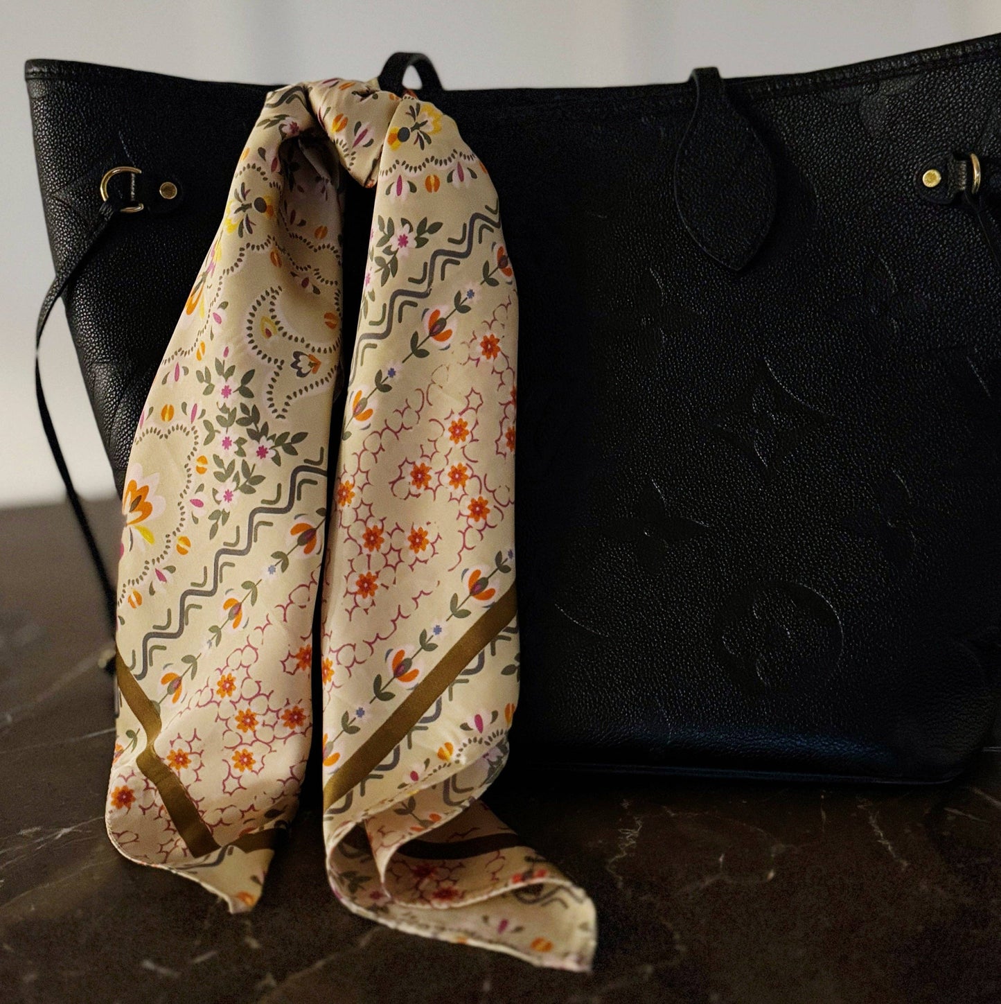 Ellison+Young - Silky Muse Satin Square Scarf - Chic Silky Scarf For Hair, Neck, Or Bag Styling - Polka Dots