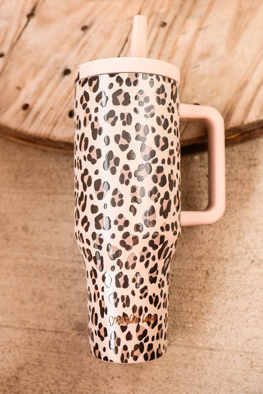 Emerlie Love - The Hydrate+ 40oz Tumbler - Neutral Leopard