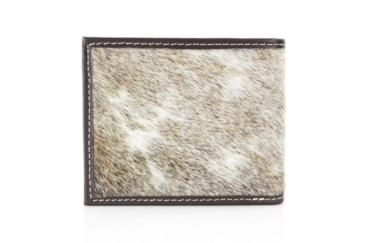Leather Impressions Inc - Western Cowhide Bifold Wallet with Filigree Tooling & Concho - Long Horn