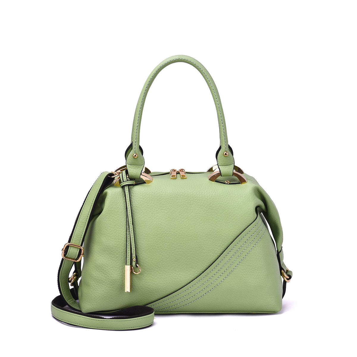 Sam Dual Handle Satchel - Mistyrose