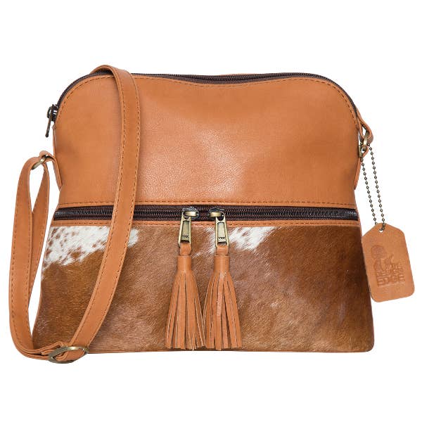 The Design Edge - Cowhide Leather Bag - Finland (B70069) - Black & White
