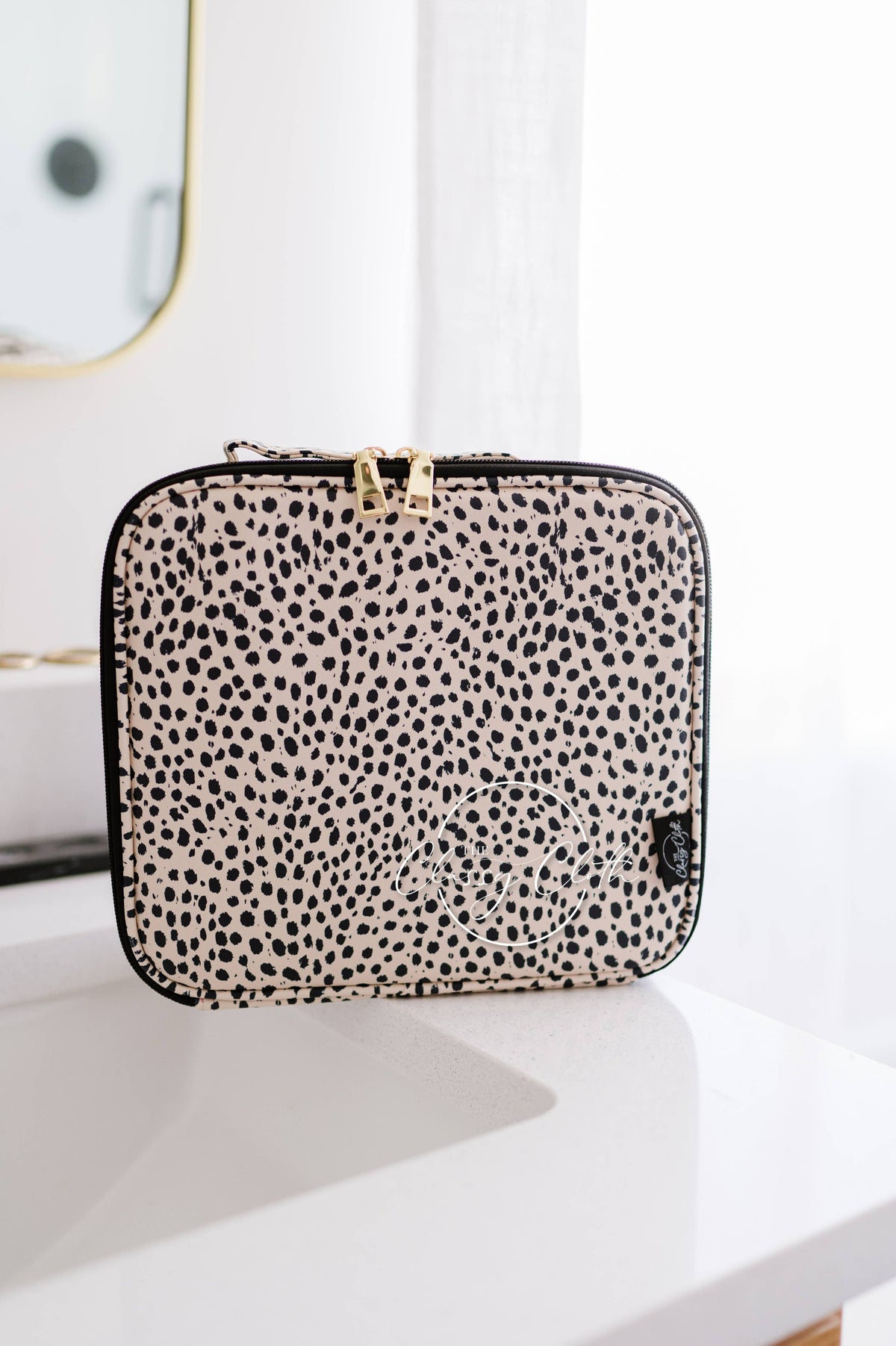 Makeup Case Organizer - Tan Dalmatian