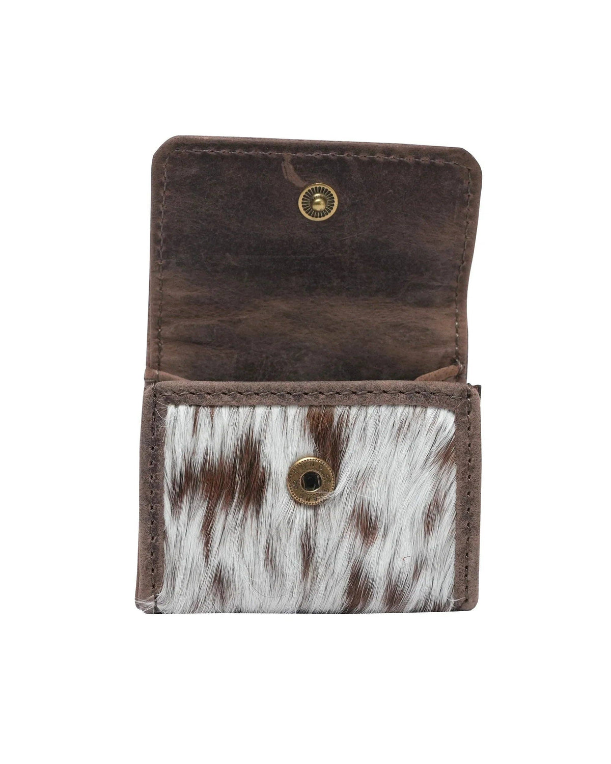 Loyal West - Gloriana Clip On Bag Charm - Brown & White Cowhide