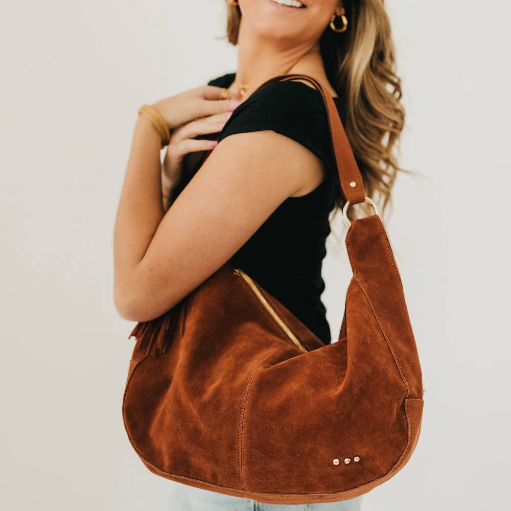 Pretty Simple - Hazel Hobo Shoulder Bag with Tassel - Leopard
