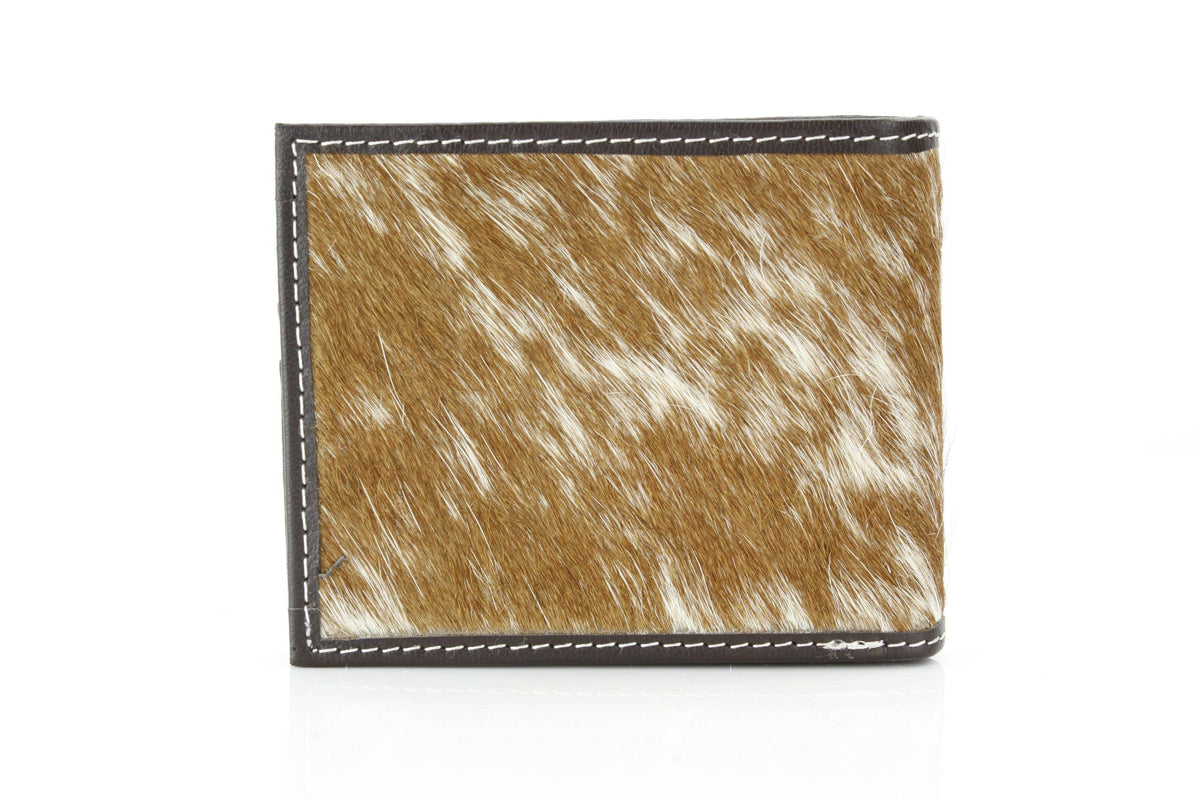 Leather Impressions Inc - Western Cowhide Bifold Wallet with Filigree Tooling & Concho - Long Horn