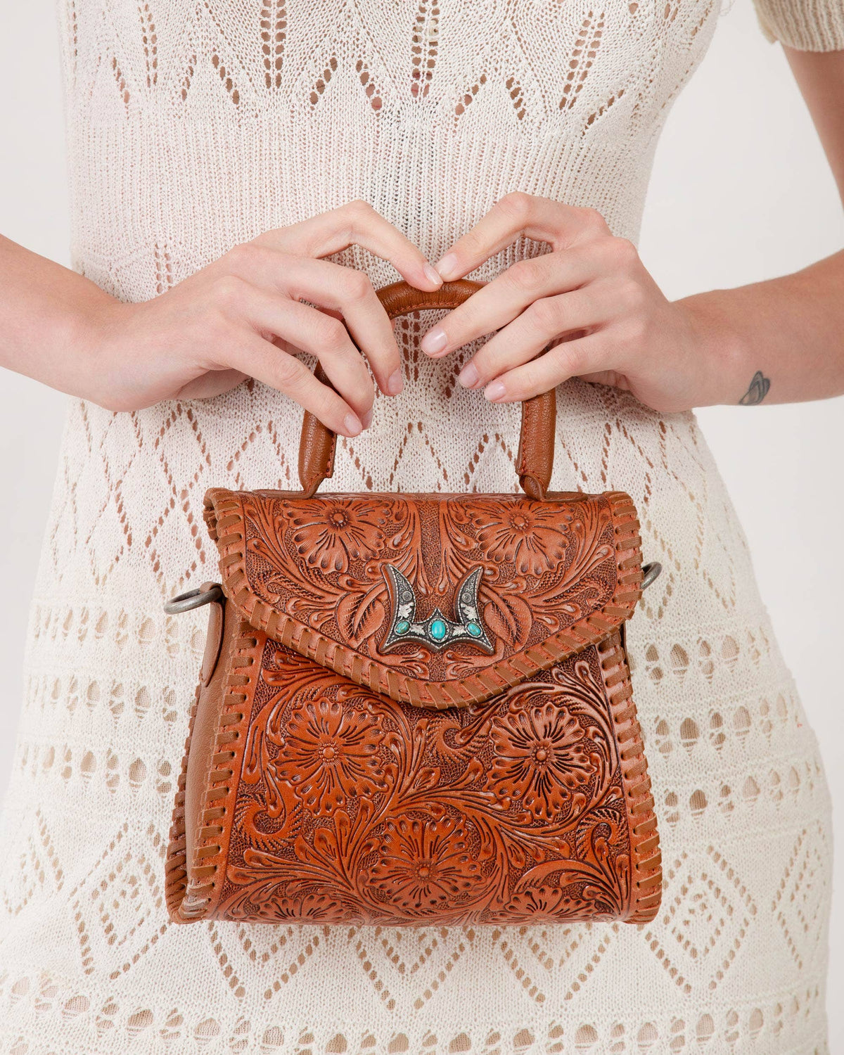 Loyal West - Leon Mini Handle Purse - Brown