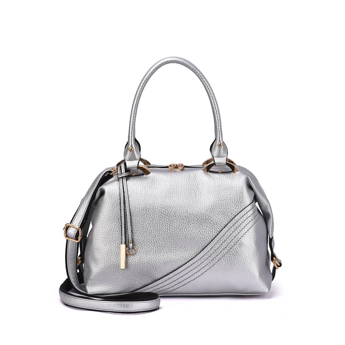 Sam Dual Handle Satchel - Mistyrose