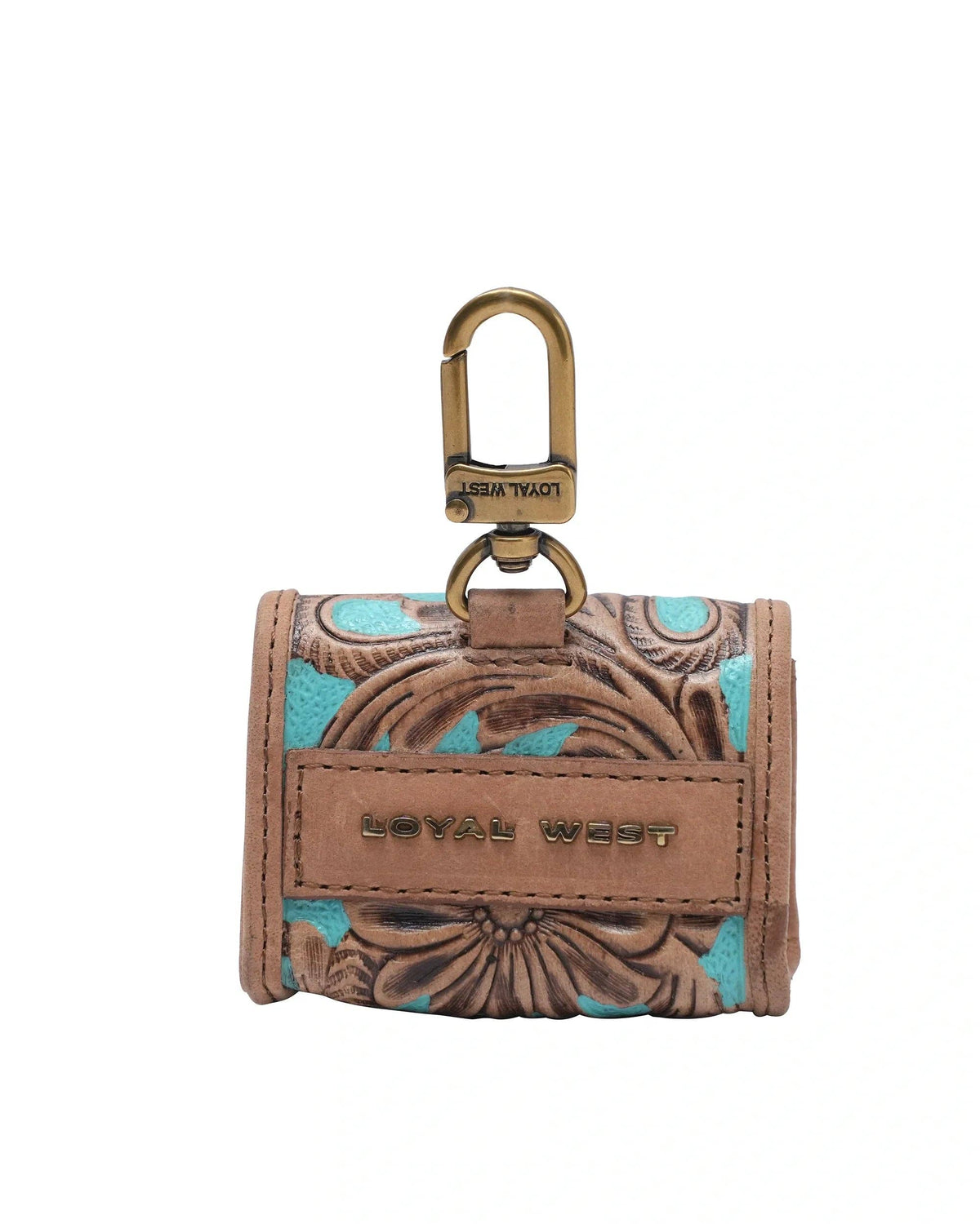 Loyal West - Handtooled Gloriana Clip On Bag Charm - Whiskey & Water