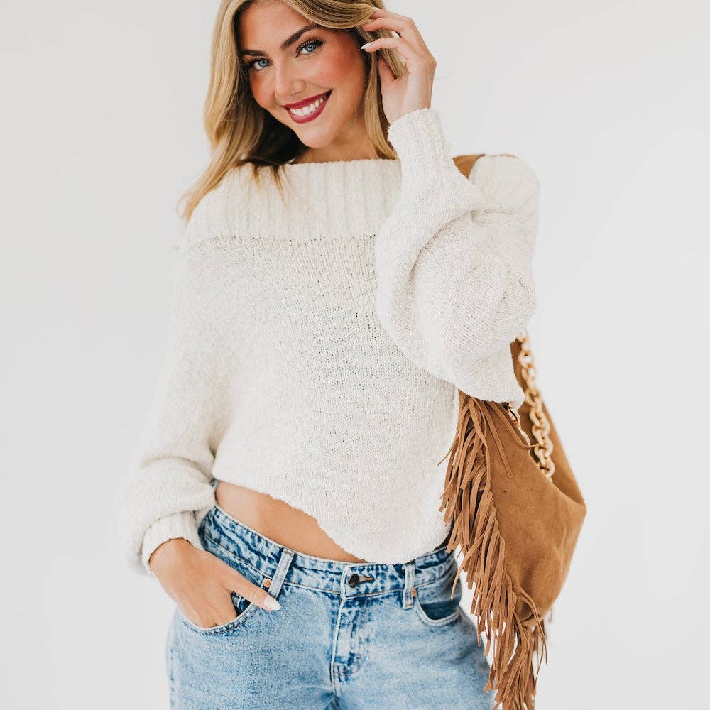 Pretty Simple - Loretta Suede Fringe Slouchy Bag - Chocolate