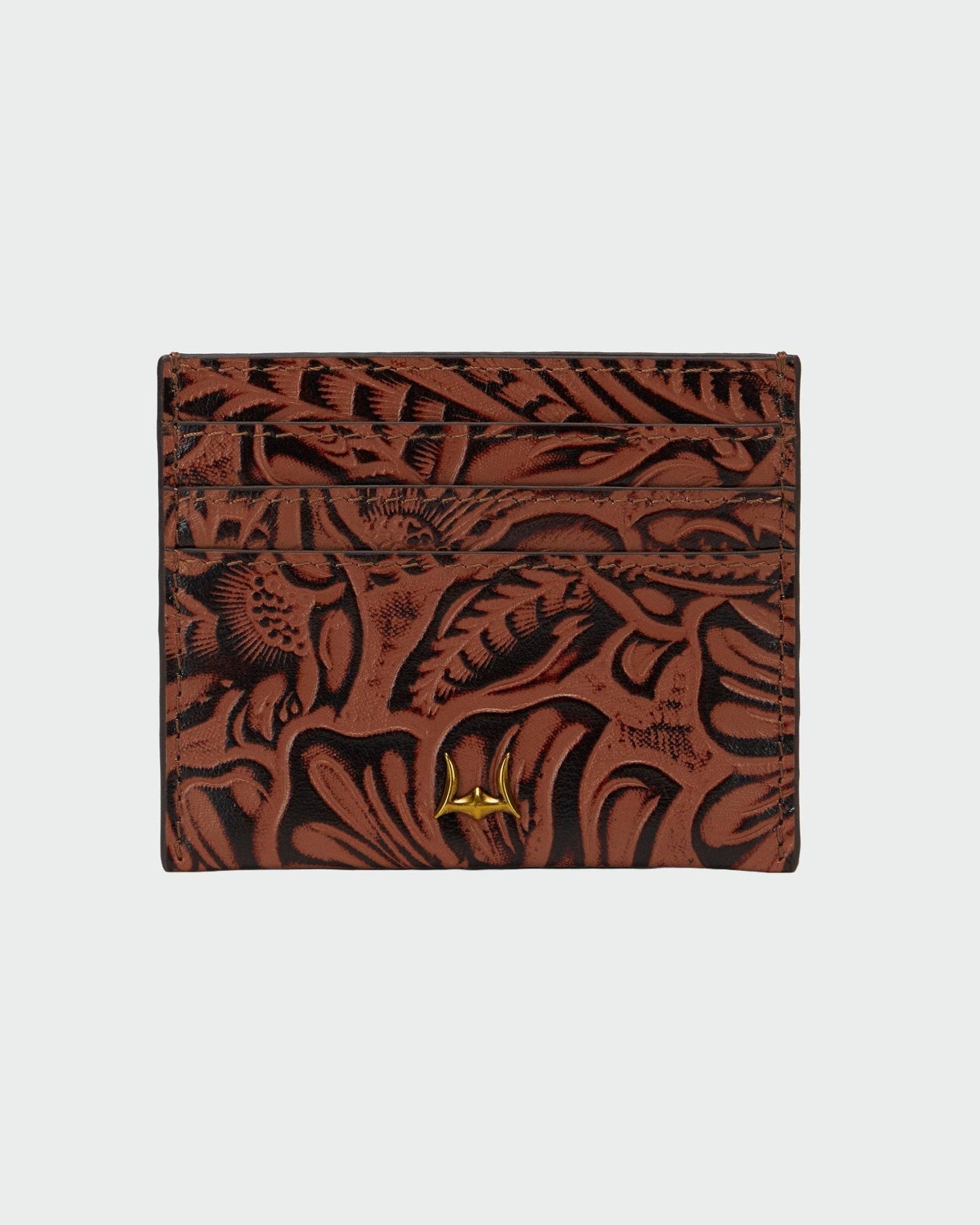 Myra Bag - Loyal West Shell Card Holder In Black & White Cowhide - Single
