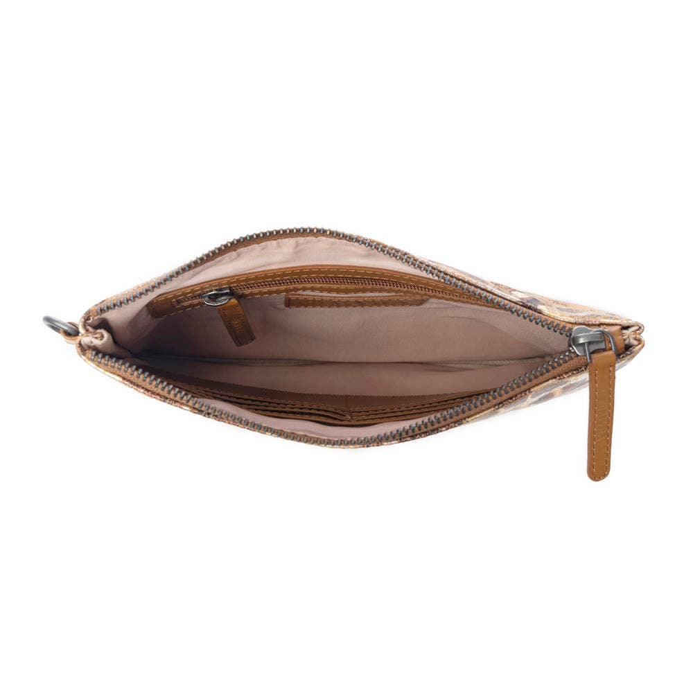 Myra Bag - Safari Dawn Leather Bag in Golden Snake Print - Golden Snake Print