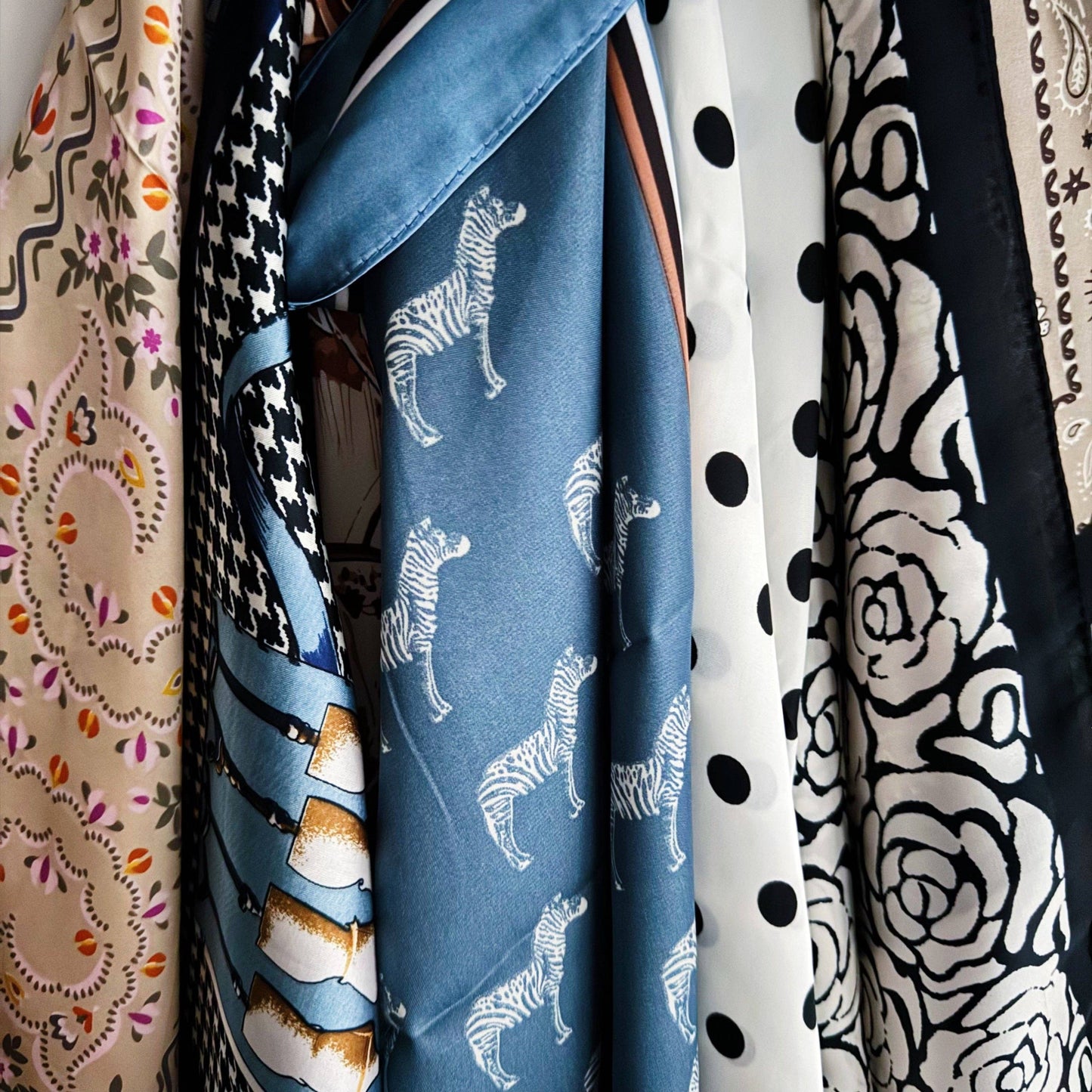 Ellison+Young - Silky Muse Satin Square Scarf - Chic Silky Scarf For Hair, Neck, Or Bag Styling - Paris Atelier