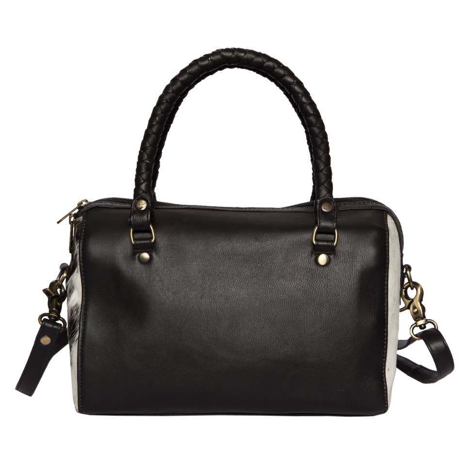 Ladies Cowhide Speedy Bag – Brussels Black & White