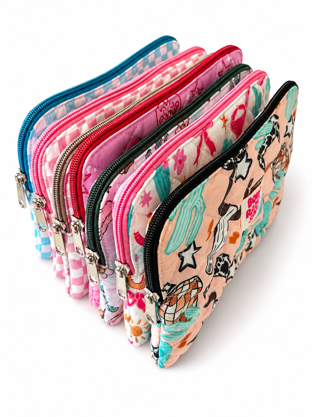 Boho Ranch Shop - Fabric Accessory Pouch, Western Makeup Bag, Cosmetic Bag - DESERT DISCO