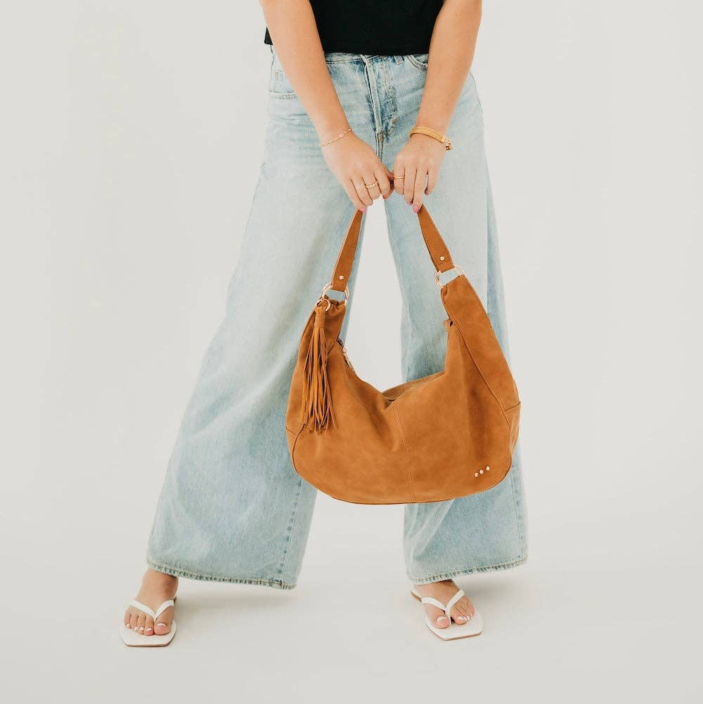 Pretty Simple - Hazel Hobo Shoulder Bag with Tassel - Leopard